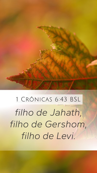 1 Crônicas 6:43 BSL Bible Verse Image