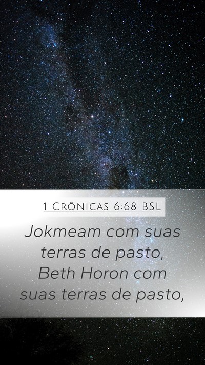1 Crônicas 6:68 BSL Bible Verse Image