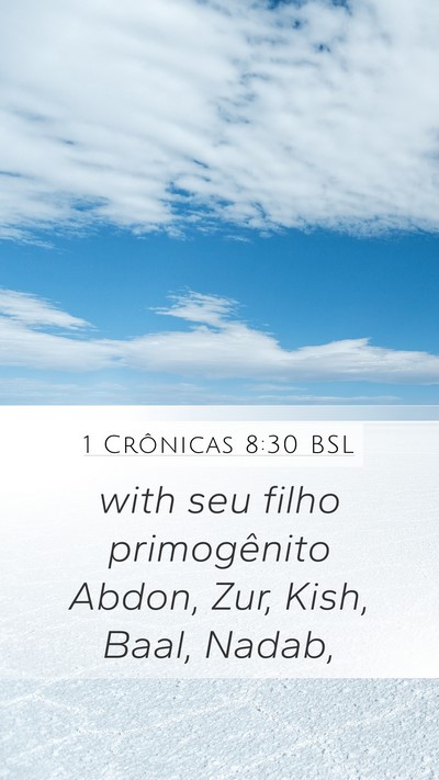 1 Crônicas 8:30 BSL Bible Verse Image