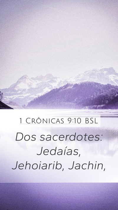 1 Crônicas 9:10 BSL Bible Verse Image