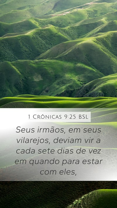 1 Crônicas 9:25 BSL Bible Verse Image