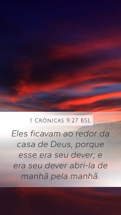 1 Crônicas 9:27 BSL Bible Verse Image