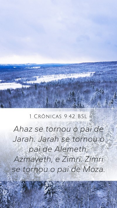 1 Crônicas 9:42 BSL Bible Verse Image