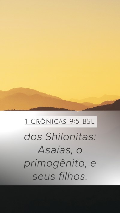 1 Crônicas 9:5 BSL Bible Verse Image