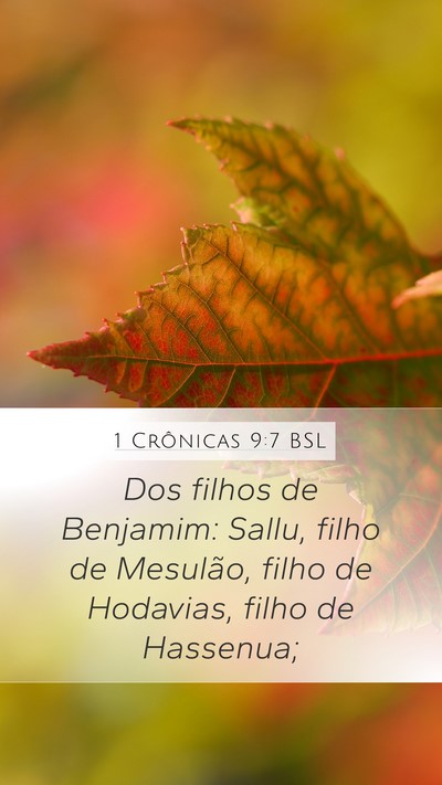 1 Crônicas 9:7 BSL Bible Verse Image