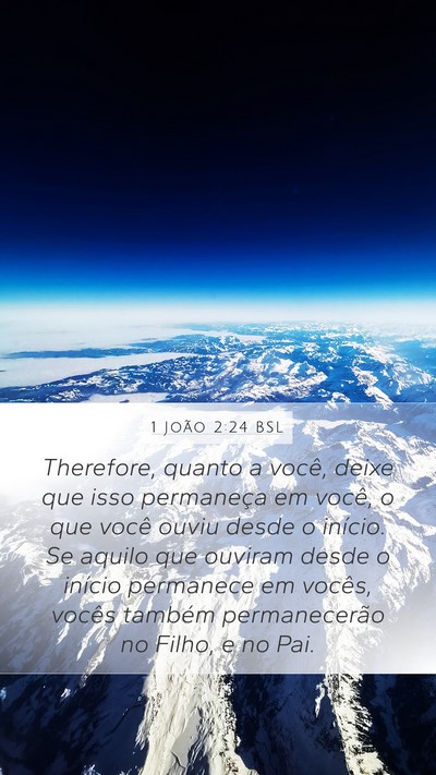 1 João 2:24 BSL Bible Verse Image