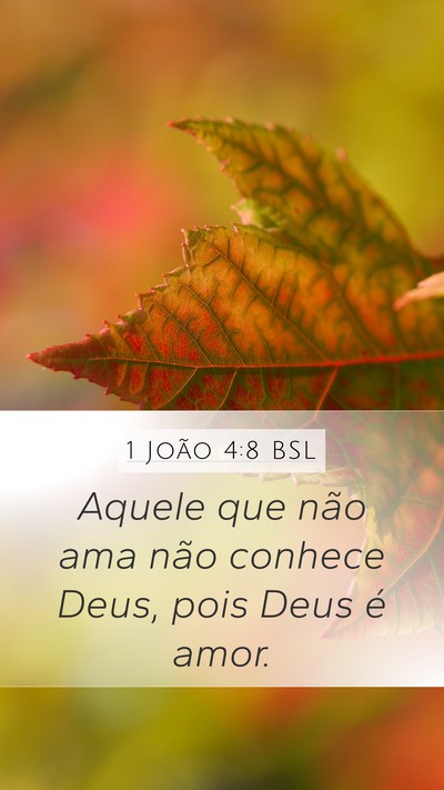 1 João 4:8 BSL Bible Verse Image