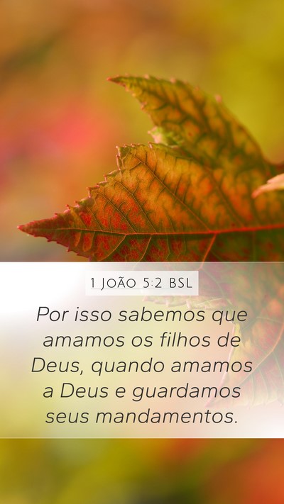 1 João 5:2 BSL Bible Verse Image