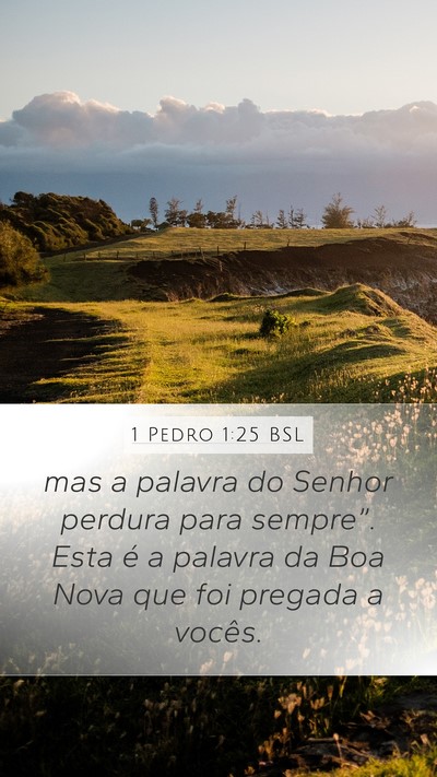 1 Pedro 1:25 BSL Bible Verse Image