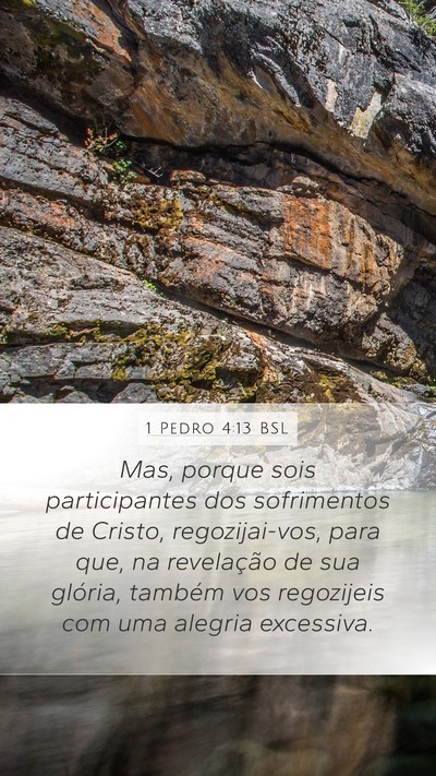 1 Pedro 4:13 BSL Bible Verse Image
