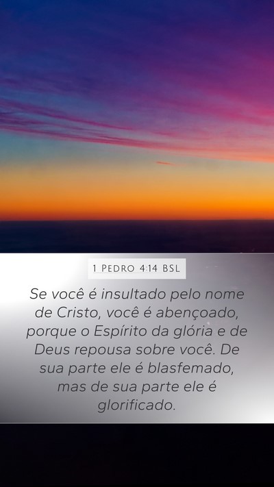 1 Pedro 4:14 BSL Bible Verse Image