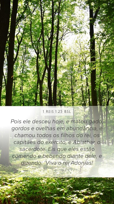 1 Reis 1:25 BSL Bible Verse Image