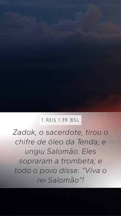 1 Reis 1:39 BSL Bible Verse Image
