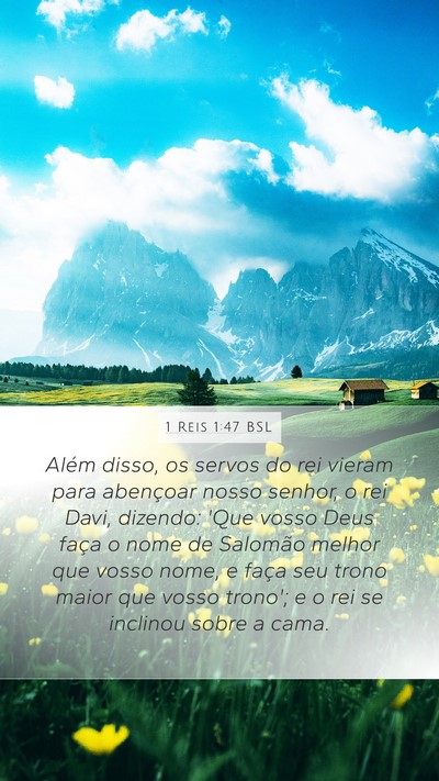 1 Reis 1:47 BSL Bible Verse Image