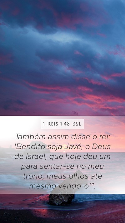 1 Reis 1:48 BSL Bible Verse Image