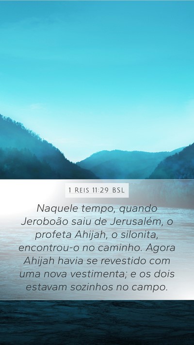 1 Reis 11:29 BSL Bible Verse Image