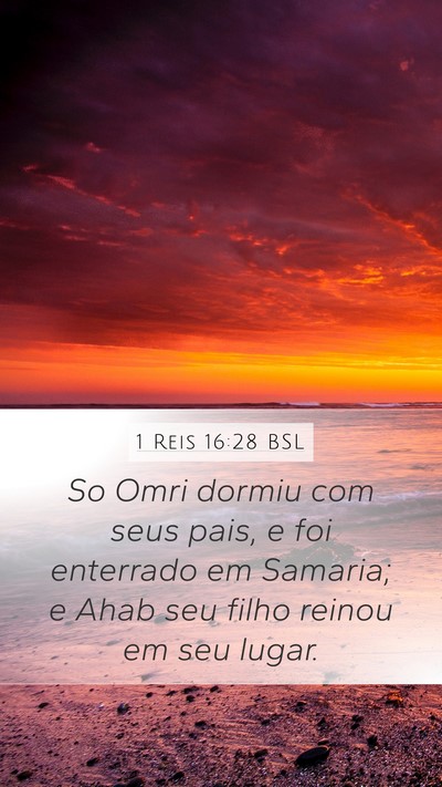 1 Reis 16:28 BSL Bible Verse Image