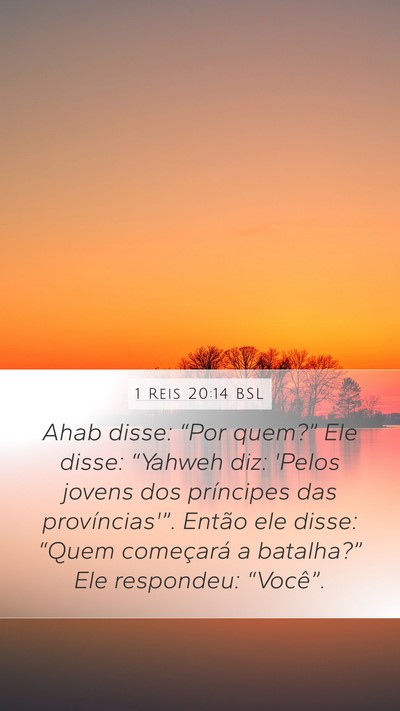 1 Reis 20:14 BSL Bible Verse Image