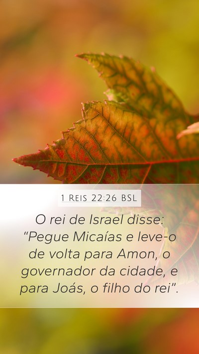 1 Reis 22:26 BSL Bible Verse Image
