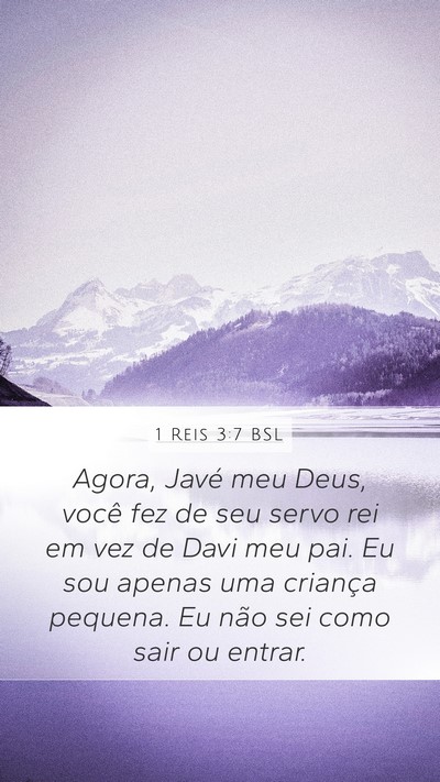 1 Reis 3:7 BSL Bible Verse Image