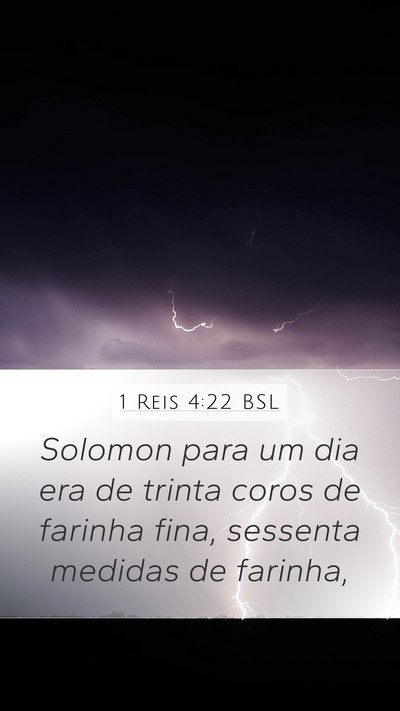 1 Reis 4:22 BSL Bible Verse Image