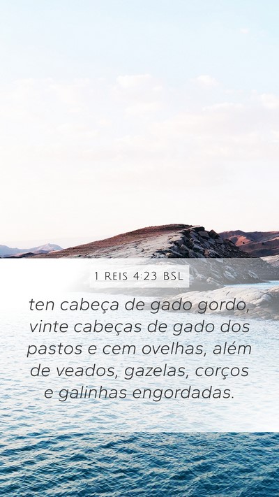 1 Reis 4:23 BSL Bible Verse Image
