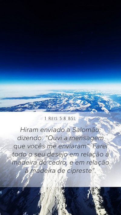 1 Reis 5:8 BSL Bible Verse Image