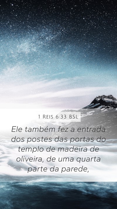 1 Reis 6:33 BSL Bible Verse Image