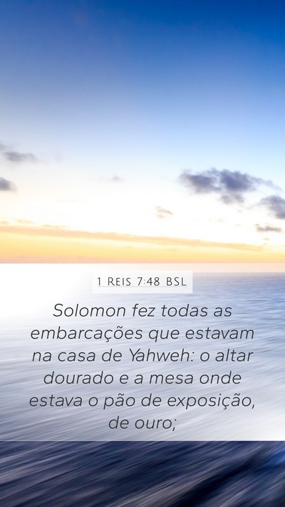 1 Reis 7:48 BSL Bible Verse Image