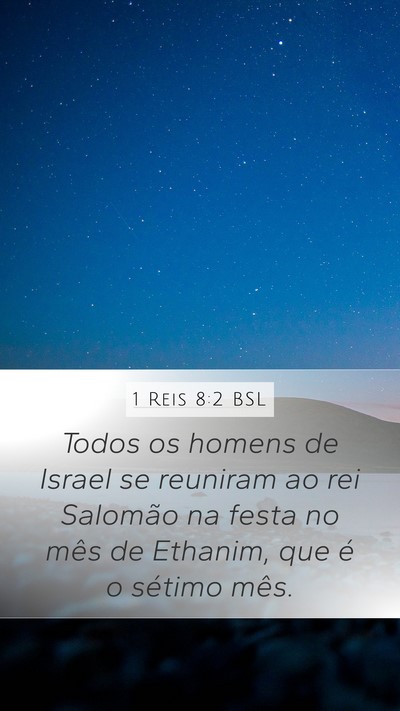 1 Reis 8:2 BSL Bible Verse Image