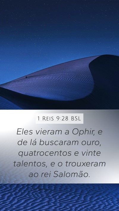 1 Reis 9:28 BSL Bible Verse Image