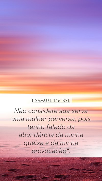 1 Samuel 1:16 BSL Bible Verse Image