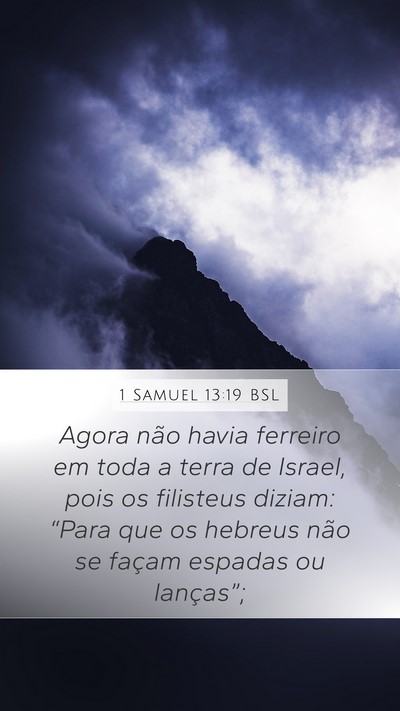 1 Samuel 13:19 BSL Bible Verse Image