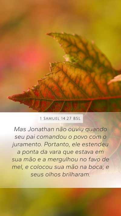 1 Samuel 14:27 BSL Bible Verse Image