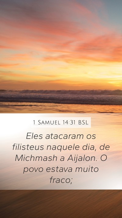 1 Samuel 14:31 BSL Bible Verse Image