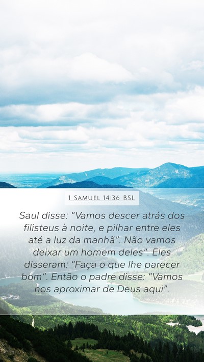 1 Samuel 14:36 BSL Bible Verse Image