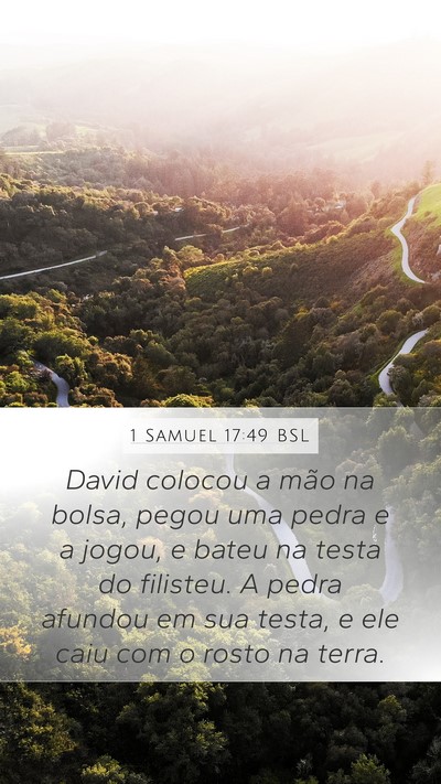 1 Samuel 17:49 BSL Bible Verse Image