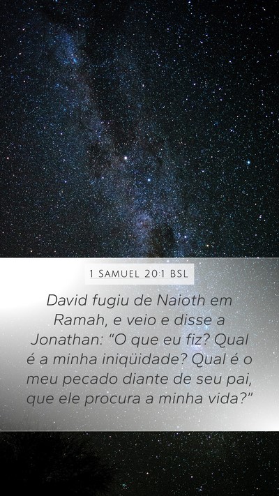 1 Samuel 20:1 BSL Bible Verse Image