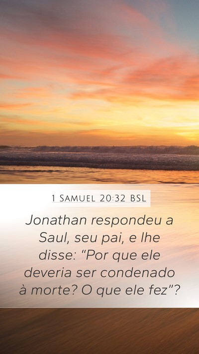 1 Samuel 20:32 BSL Bible Verse Image