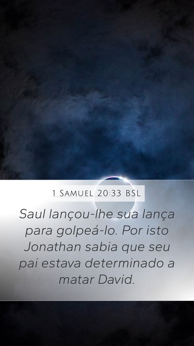 1 Samuel 20:33 BSL Bible Verse Image