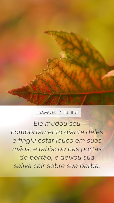 1 Samuel 21:13 BSL Bible Verse Image