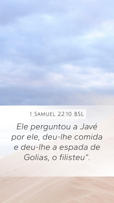 1 Samuel 22:10 BSL Bible Verse Image
