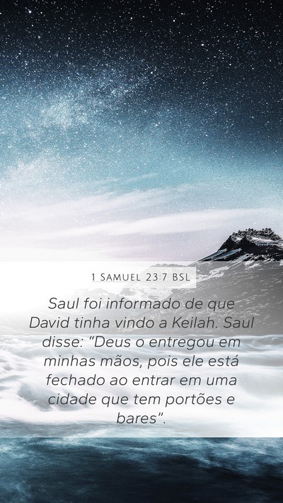 1 Samuel 23:7 BSL Bible Verse Image