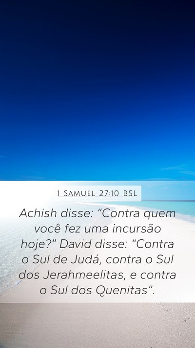 1 Samuel 27:10 BSL Bible Verse Image