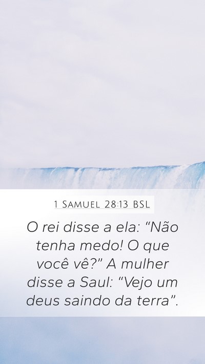 1 Samuel 28:13 BSL Bible Verse Image