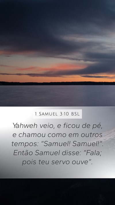 1 Samuel 3:10 BSL Bible Verse Image
