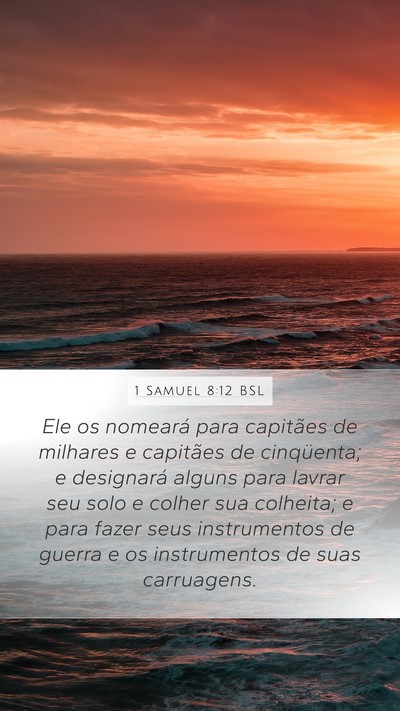 1 Samuel 8:12 BSL Bible Verse Image