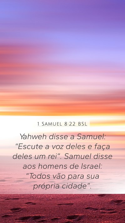 1 Samuel 8:22 BSL Bible Verse Image