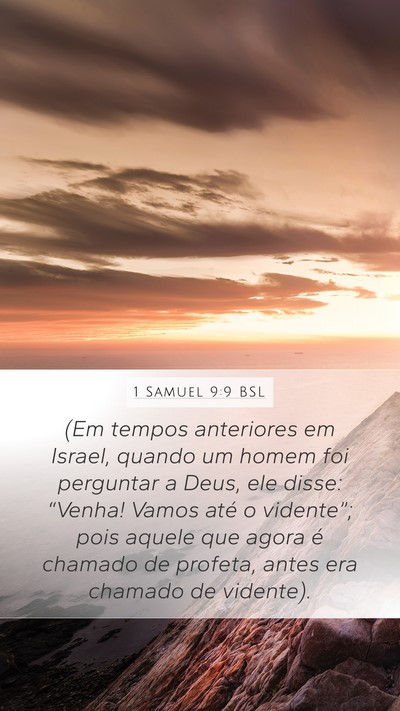 1 Samuel 9:9 BSL Bible Verse Image