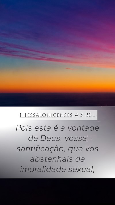 1 Tessalonicenses 4:3 BSL Bible Verse Image